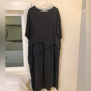Black linen like dress size XXL